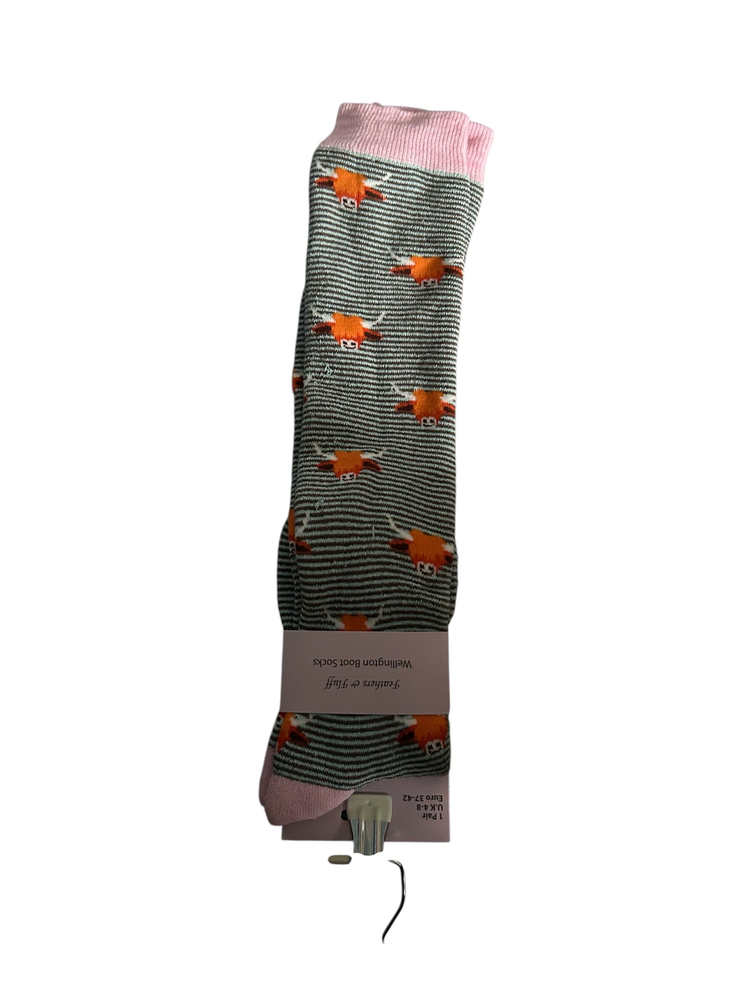 Striped highland wellies socks