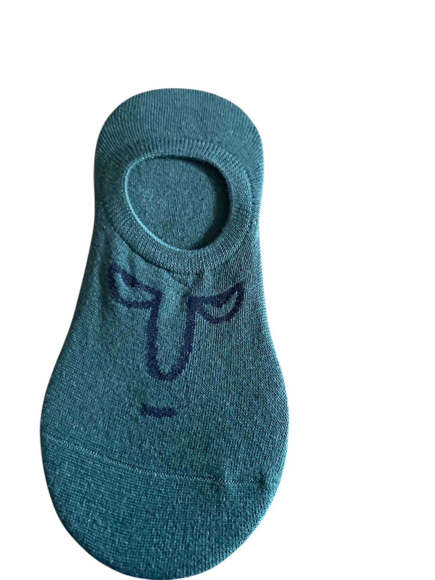 Funky no show socks with quirky face patterns