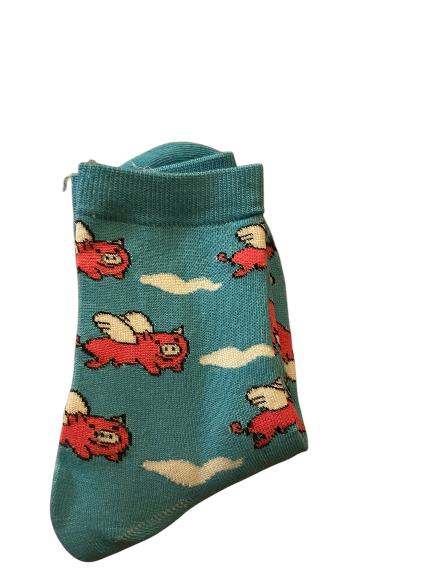 Flying pig socks