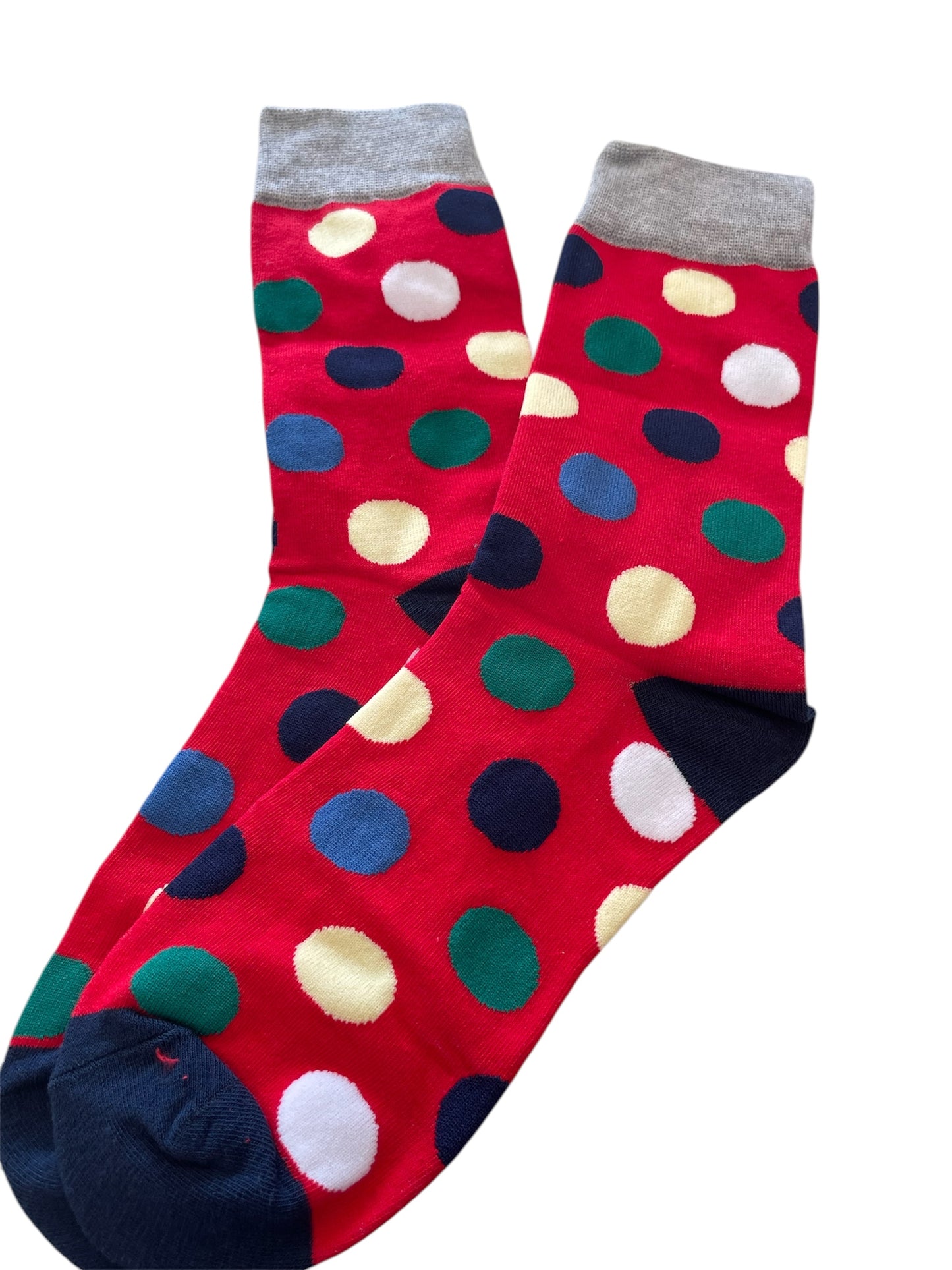Red spots socks
