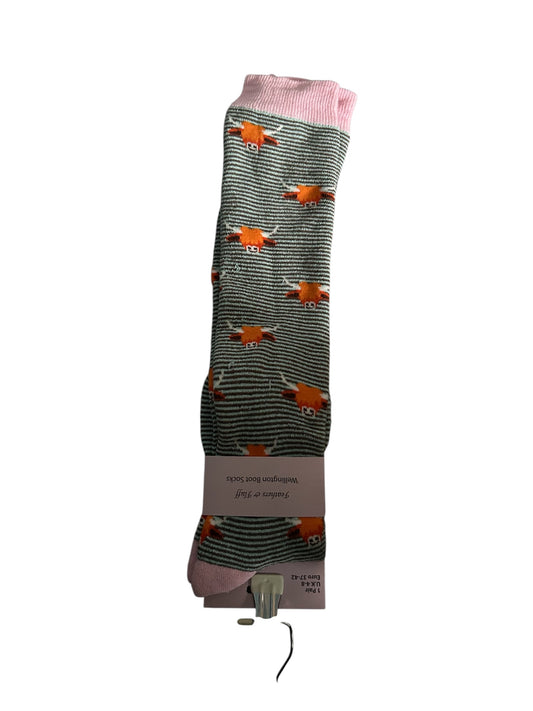 Striped highland wellies socks