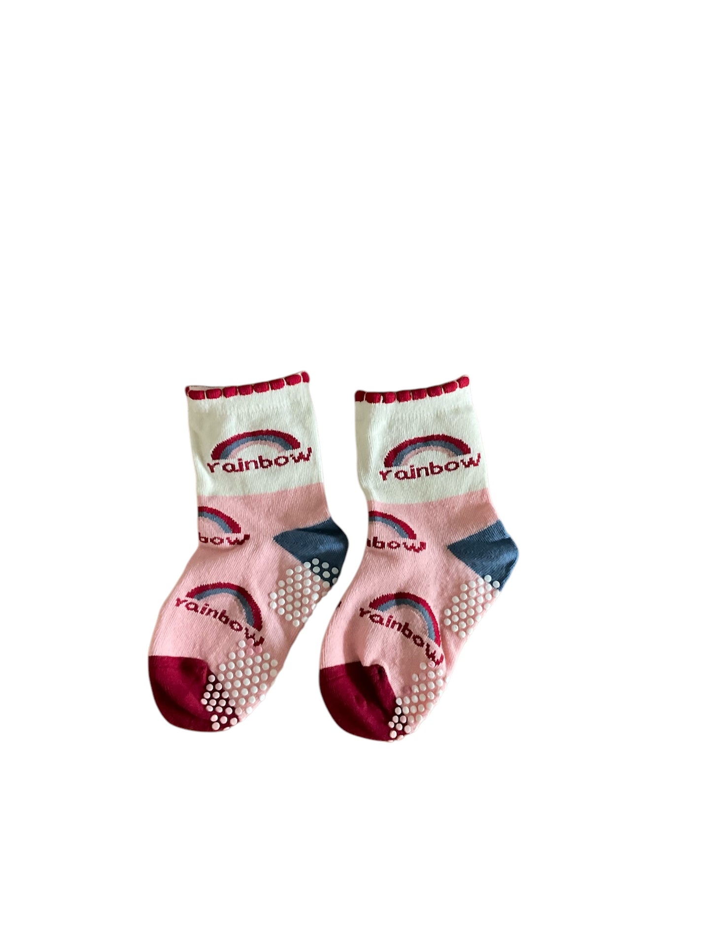 Girls Rainbow grip socks