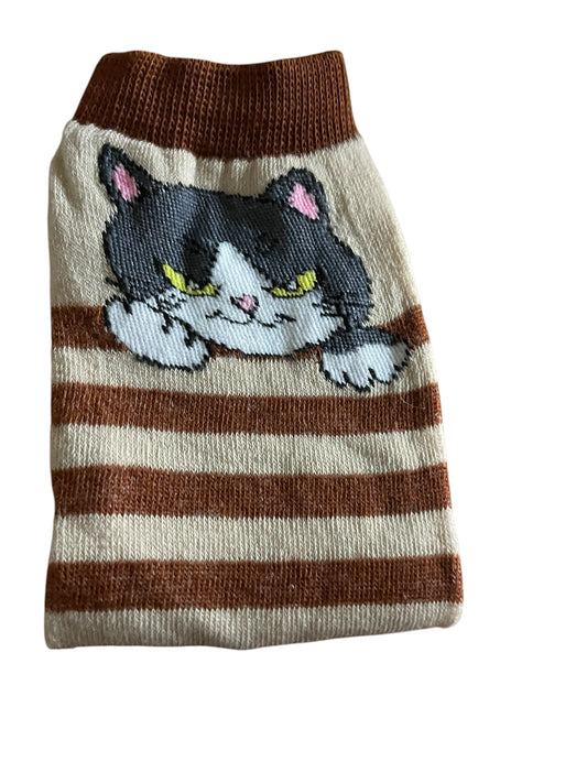 Stripe cat socks