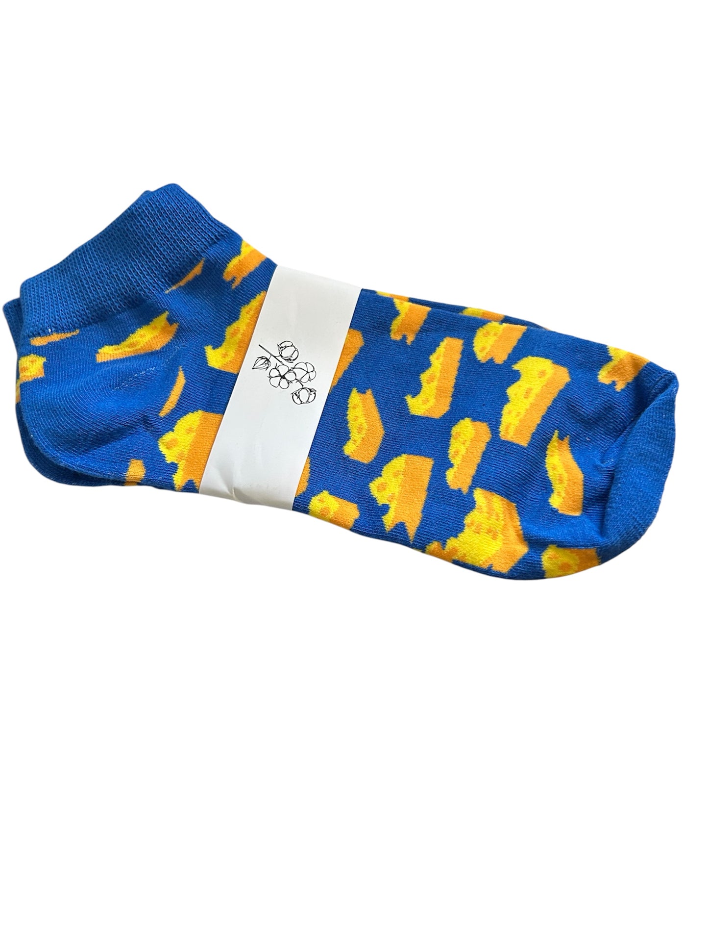 Men’s funky cheese trainer socks 9-11 size