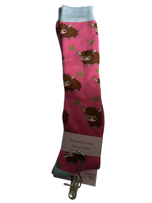 Highland wellies socks